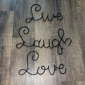 Live laugh love metal hanging signs